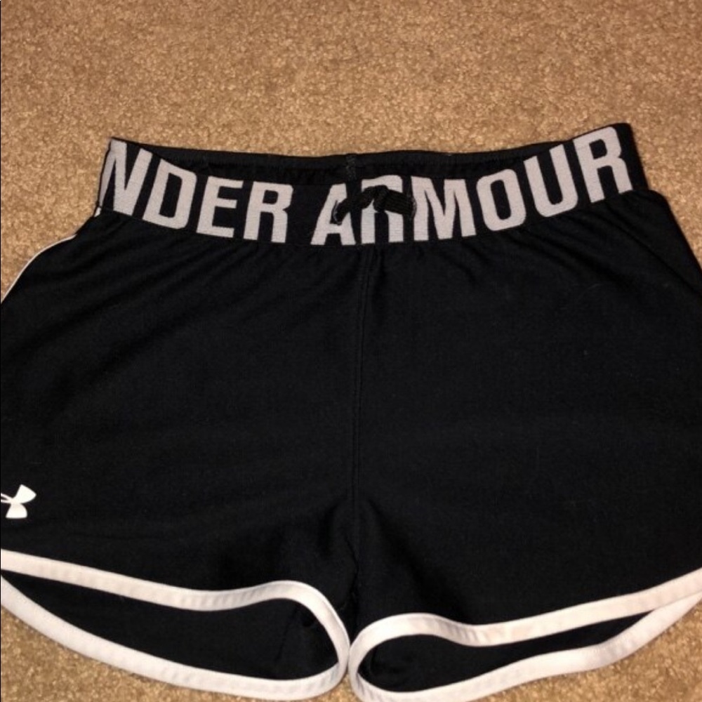 Under armor youth black shorts